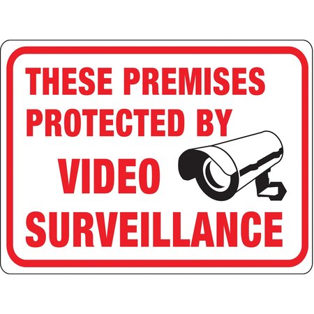 HY-KO Protected By Video Surveillance Sign 8.5" x 12", 10PK A20619